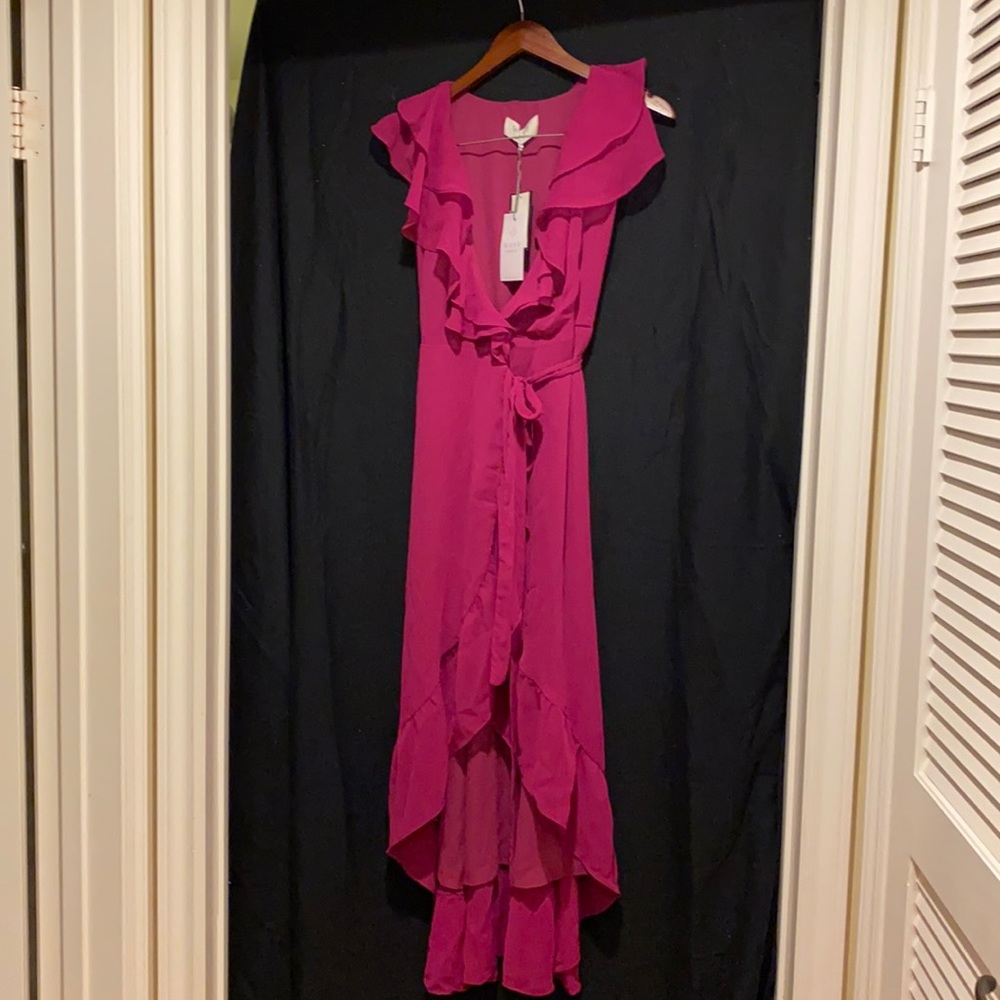 WAYF Andie Wrap Flutter Dress